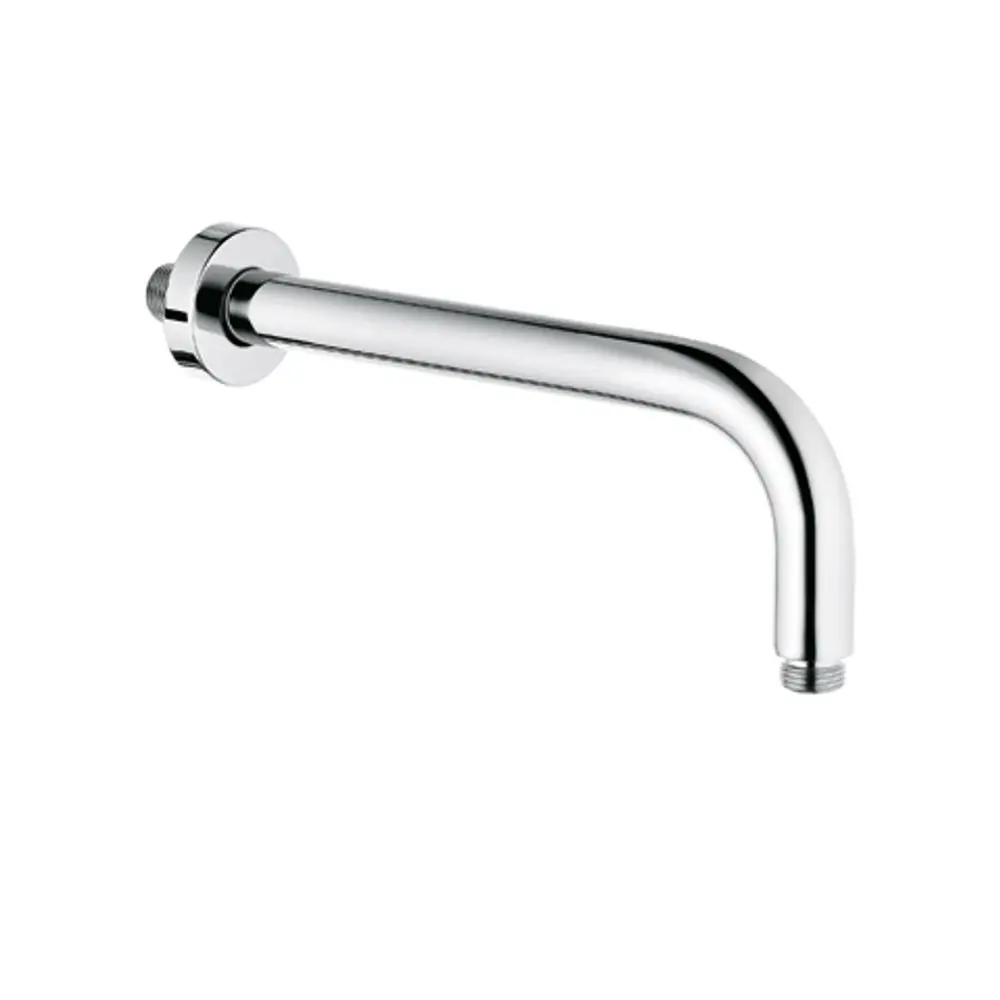 Wand-Brausearm aus verchromtem Metall mit gebogenem Verlauf, geeignet für die Montage an der Wand, hergestellt von Kludi.